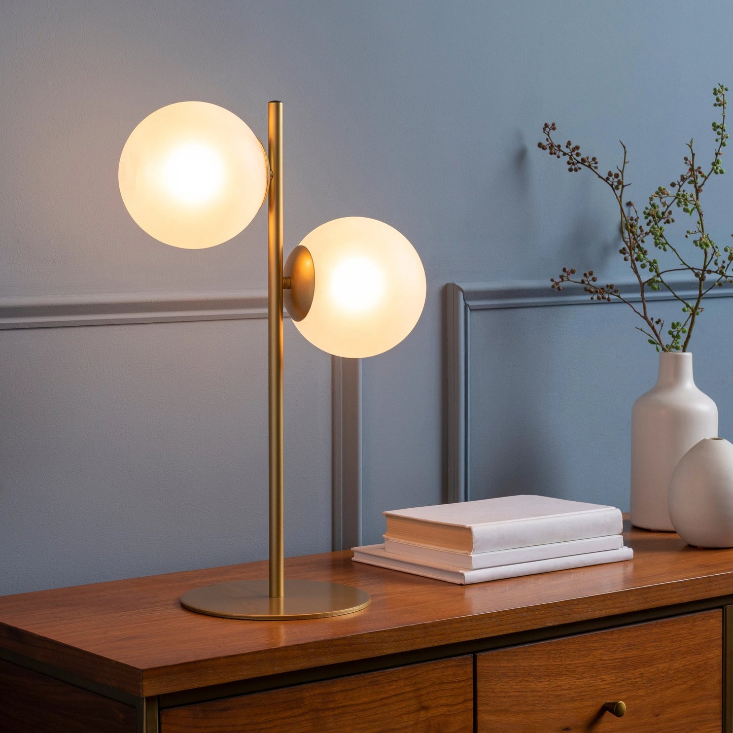 005 SI-1913989 | Lifestyle | Jacoby - 23745 by Livabliss in gold and paintedpainted. Made from shade (outside): glass, body: metal, base: metal in a modern style.