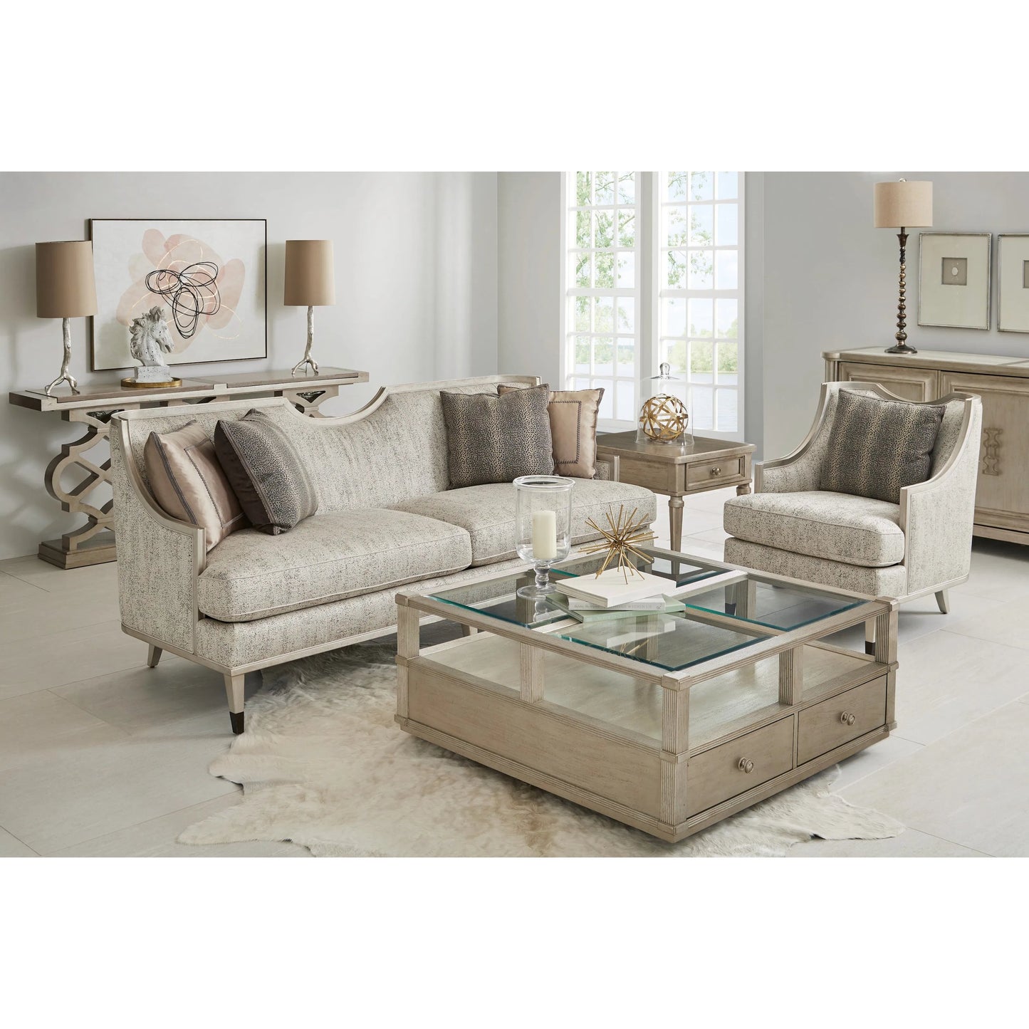 006 SR-881937 | Lifestyle | Harper Bezel Sofa by A.R.T. Furniture in pearl and bezel. Made from fabric in a transitional style.