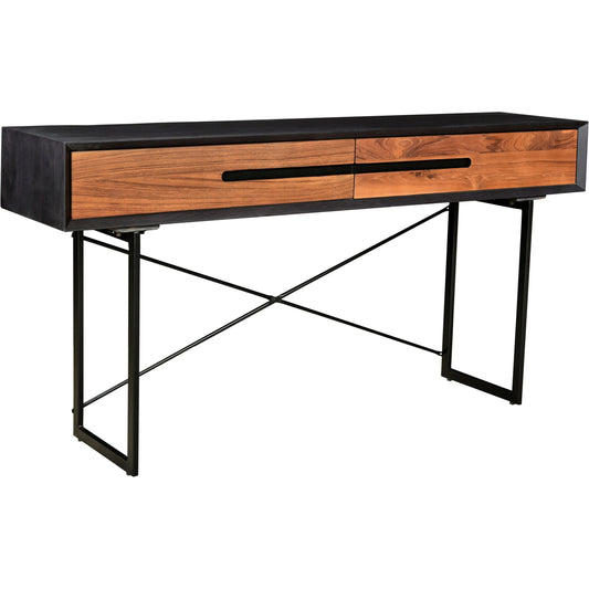 001 SI-2122096 | Additional Silo | Vienna Console Table by Moe's Home Collection. Made from solid reclaimed teak doors, solid mango, steel legs, mdf in a modern style.