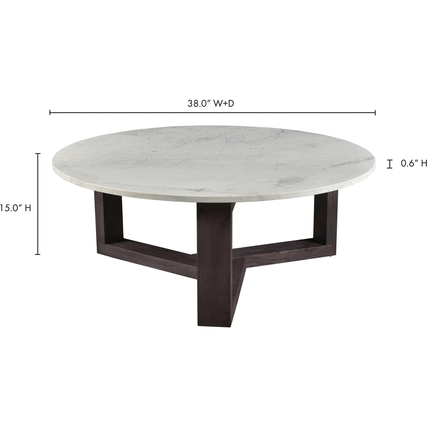 016 SI-2121952 | Lifestyle | Jinxx Coffee Table by Moe's Home Collection. Made from satwaria marble, solid acacia base, mdf in a modern style.