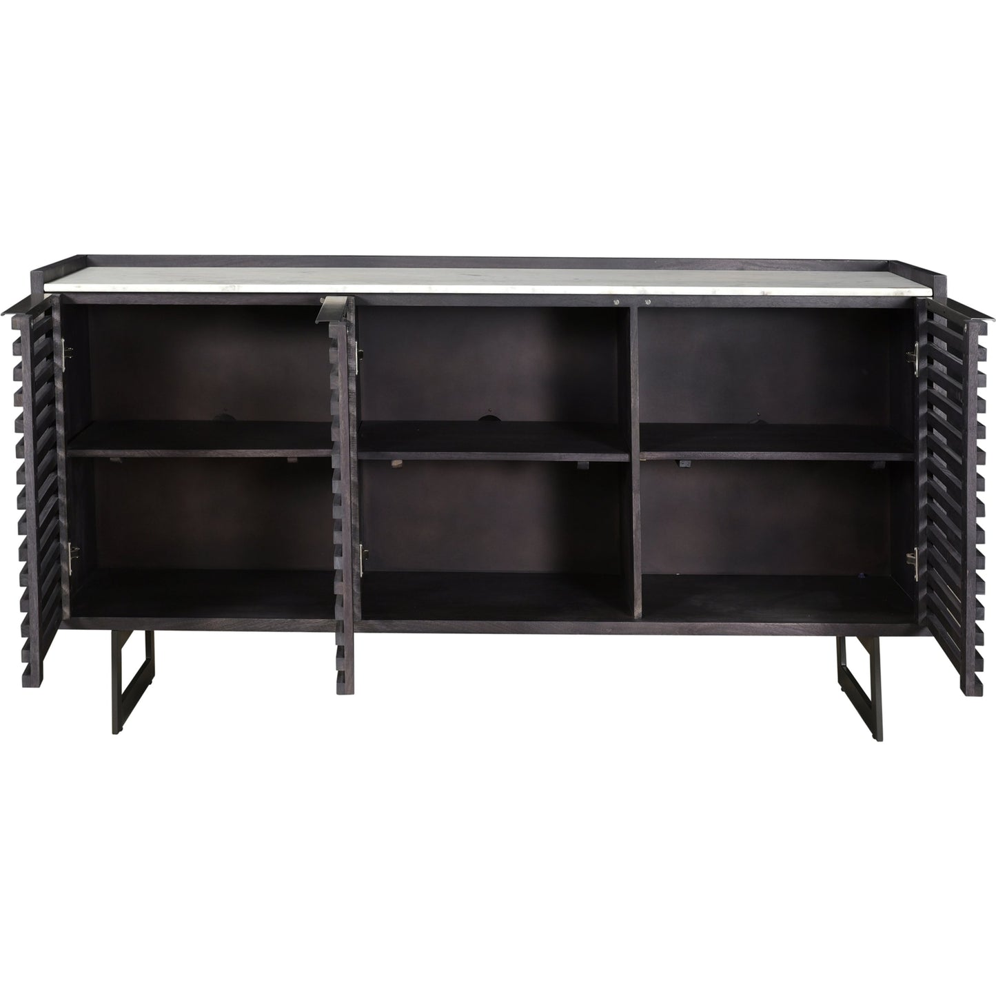 003 SI-2122023 | Additional Silo | Paloma Sideboard by Moe's Home Collection in charcoal grey. Made from marble, steel legs, mdf in a modern style.