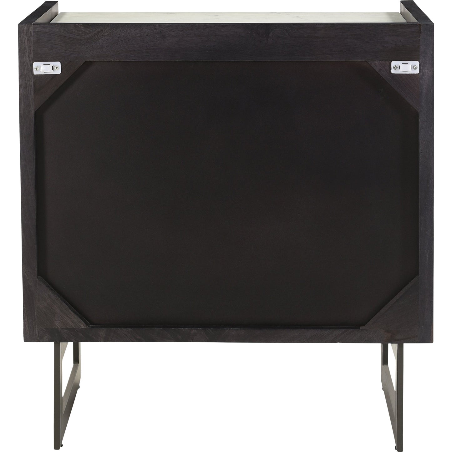 008 SI-2122017 | Additional Silo | Paloma 3 Drawer Chest by Moe's Home Collection in charcoal grey. Made from solid mango wood, white banswara marble top, steel legs in a modern style.