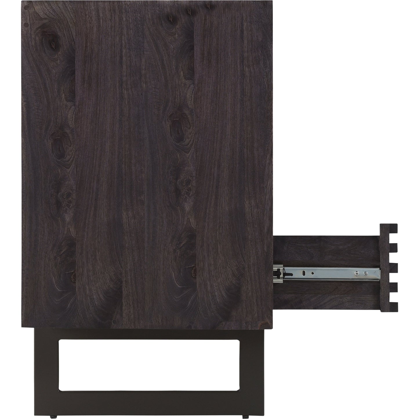 009 SI-2122017 | Additional Silo | Paloma 3 Drawer Chest by Moe's Home Collection in charcoal grey. Made from solid mango wood, white banswara marble top, steel legs in a modern style.