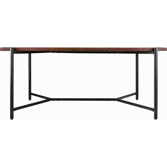 Judith Dining Table - 499037 by Surya in top: brown, base: gray and powder coatedlacquered. Made from mango wood, metal in a modern style.