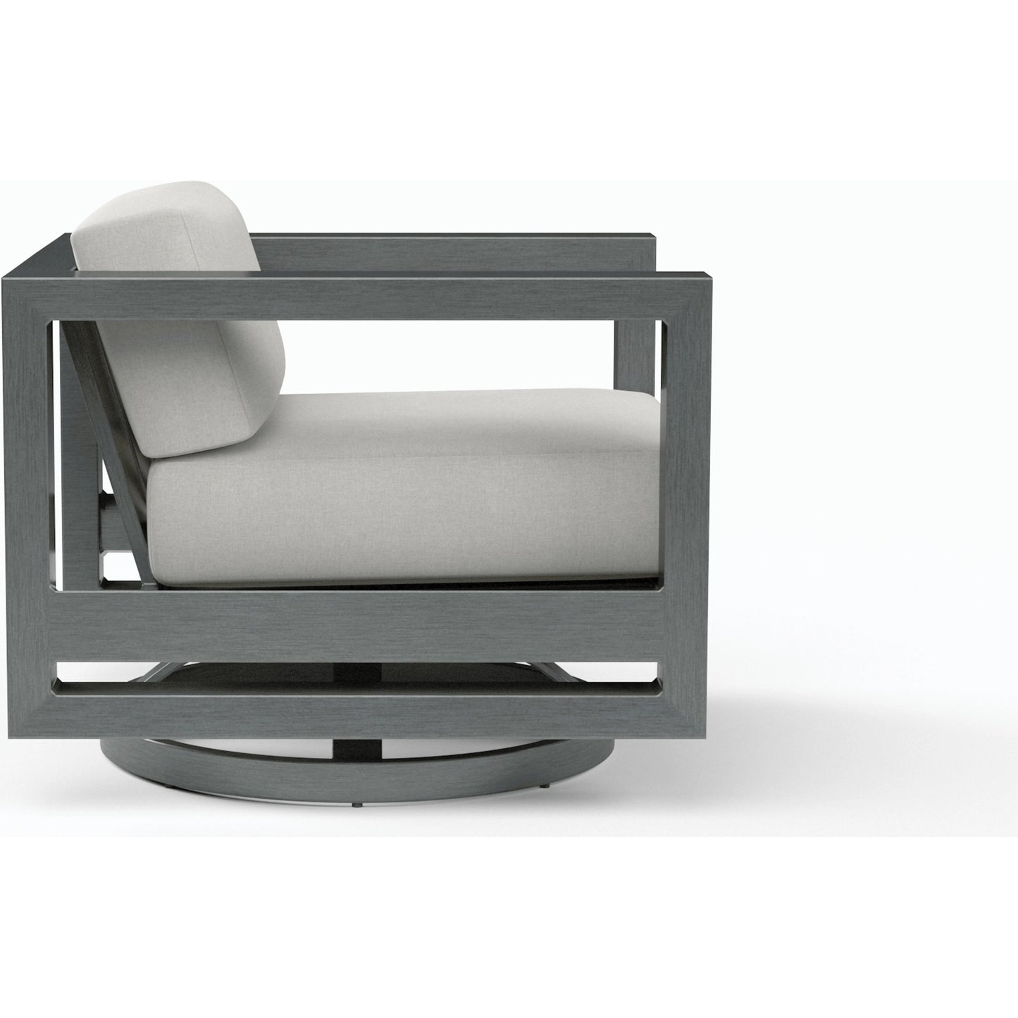 003 SI-2166972 | Additional Silo | Redondo Outdoor Swivel Club by Sunset West in slate. Made from aluminum in a modern style.