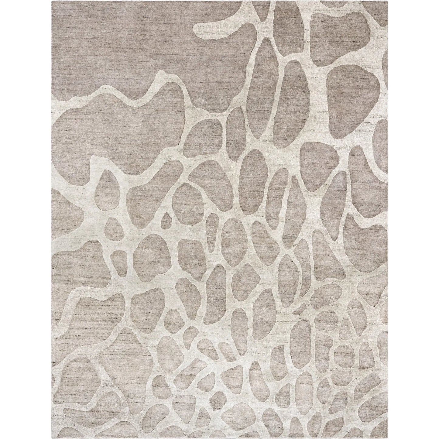 005 SI-2523984 | Primary Silo | Resonance Rug by Global Views in natural. Made from 50% wool, 50% viscose, canvas backing in a unique style.