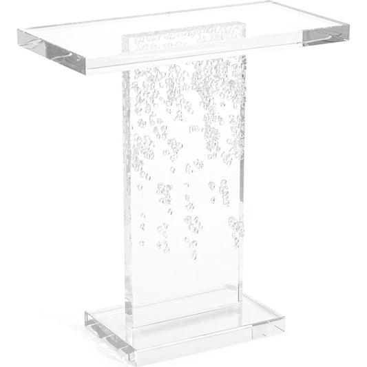 Crystal Glass Drops Accent Table by John-Richard in clear. Made from crystal, glass in a modern style.