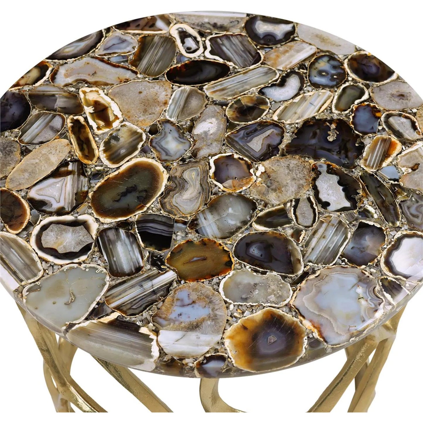 005 SI-2373774 | Closeup | Renata Side Table by John-Richard in brass. Made from unique in a modern style.
