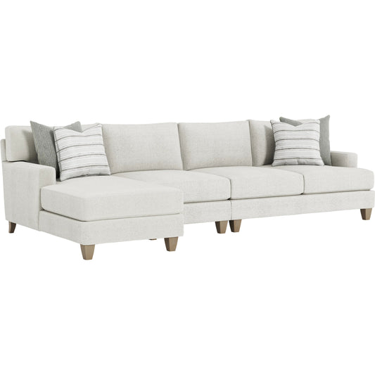 001 SI-2534143 | Primary Silo | Mila 3-PIECE Fabric Sectional by Bernhardt in white. Made from fabric in a unique style.