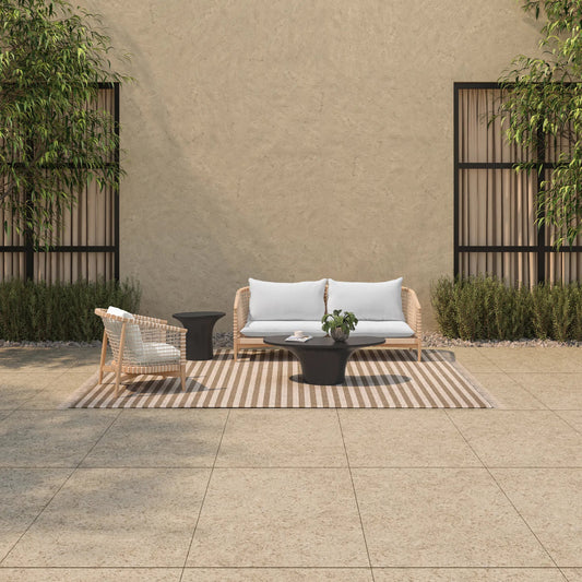 Yumi Outdoor Coffee Table by Moe's Home Collection. Made from fiberglass reinforced concrete in a modern style.