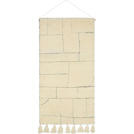 001 SI-2244606 | Primary Silo | Jakob 541869 Wall Decor by Surya in ivory, charcoal, cream. Made from wool, cotton, wood in a transitional style.