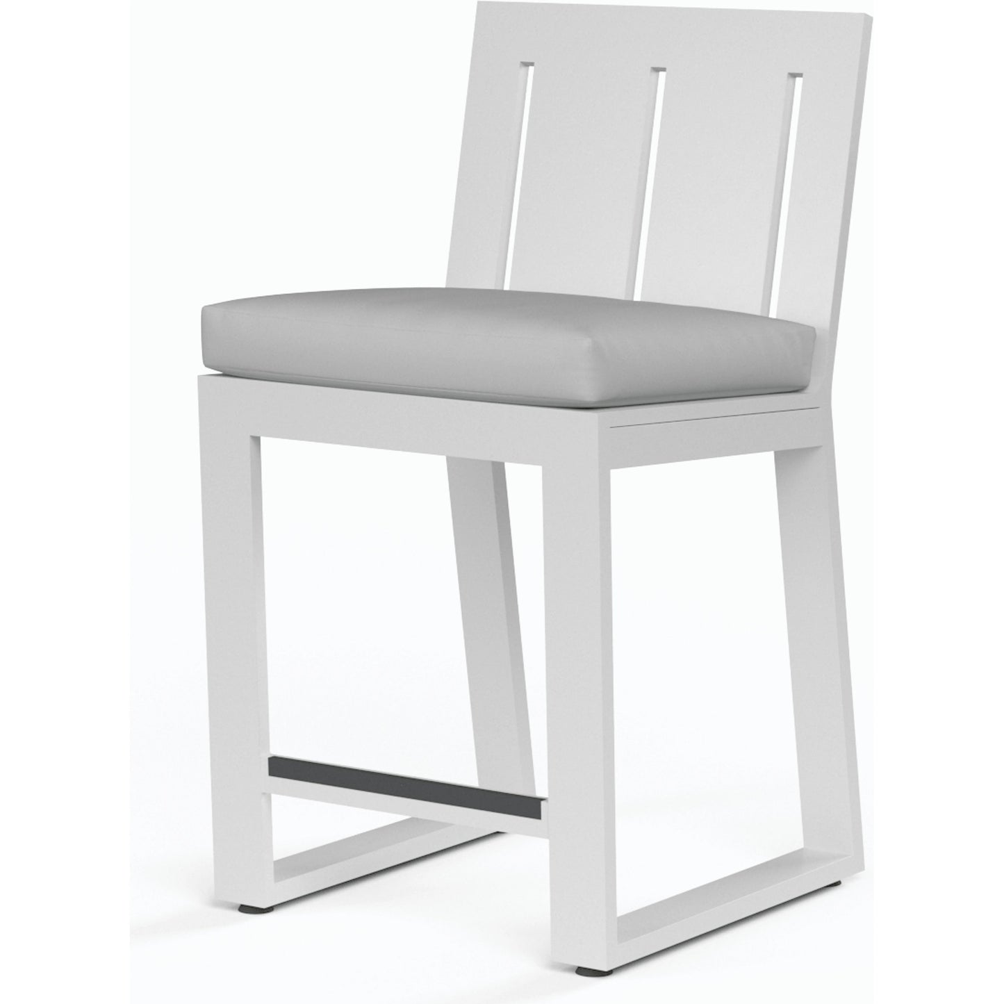 004 SI-2167139 | Additional Silo | Newport Outdoor Counter Stool by Sunset West in frost. Made from aluminum in a modern style.