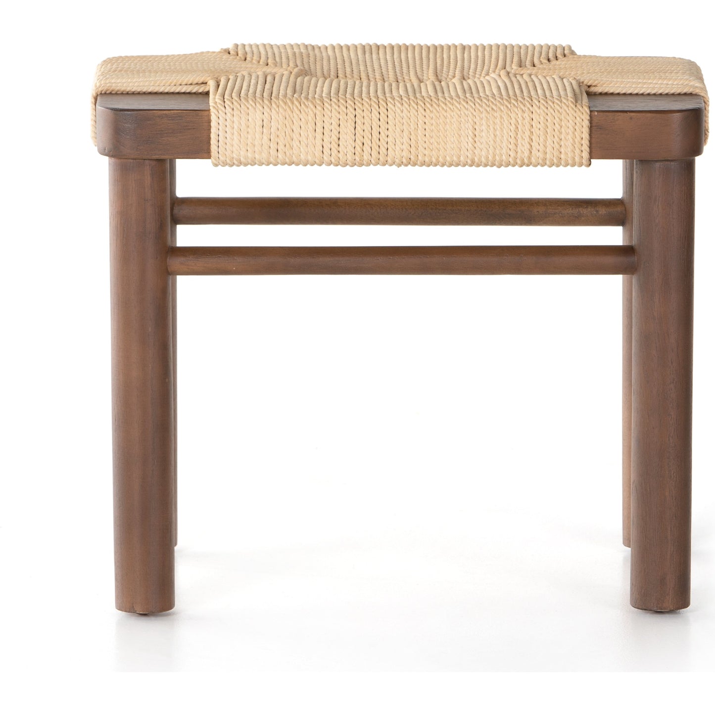 003 SR-369220 | Additional Silo | Shona Stool by Four Hands in russet mahogany, vintage cotton. Made from solid mahogany, cotton rope in a rustic style.
