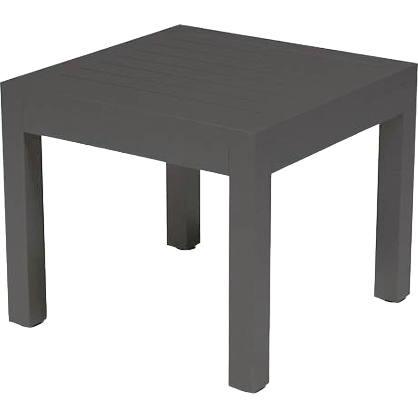001 SI-2166677 | Primary Silo | Vegas Outdoor End Table by Sunset West in graphite. Made from aluminum in a modern style.