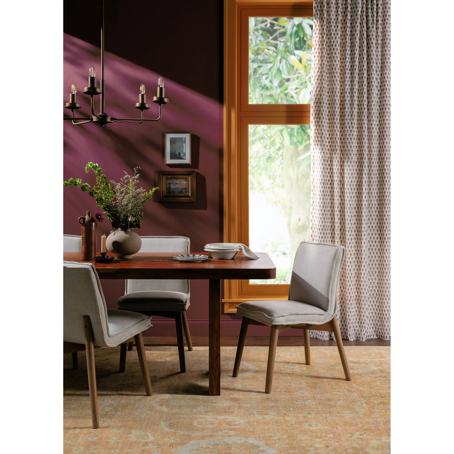 004 SI-2099306 | Lifestyle | Joiner Dining Table - 499053 by Surya in brown and lacqueredlacquered. Made from acacia in a modern style.