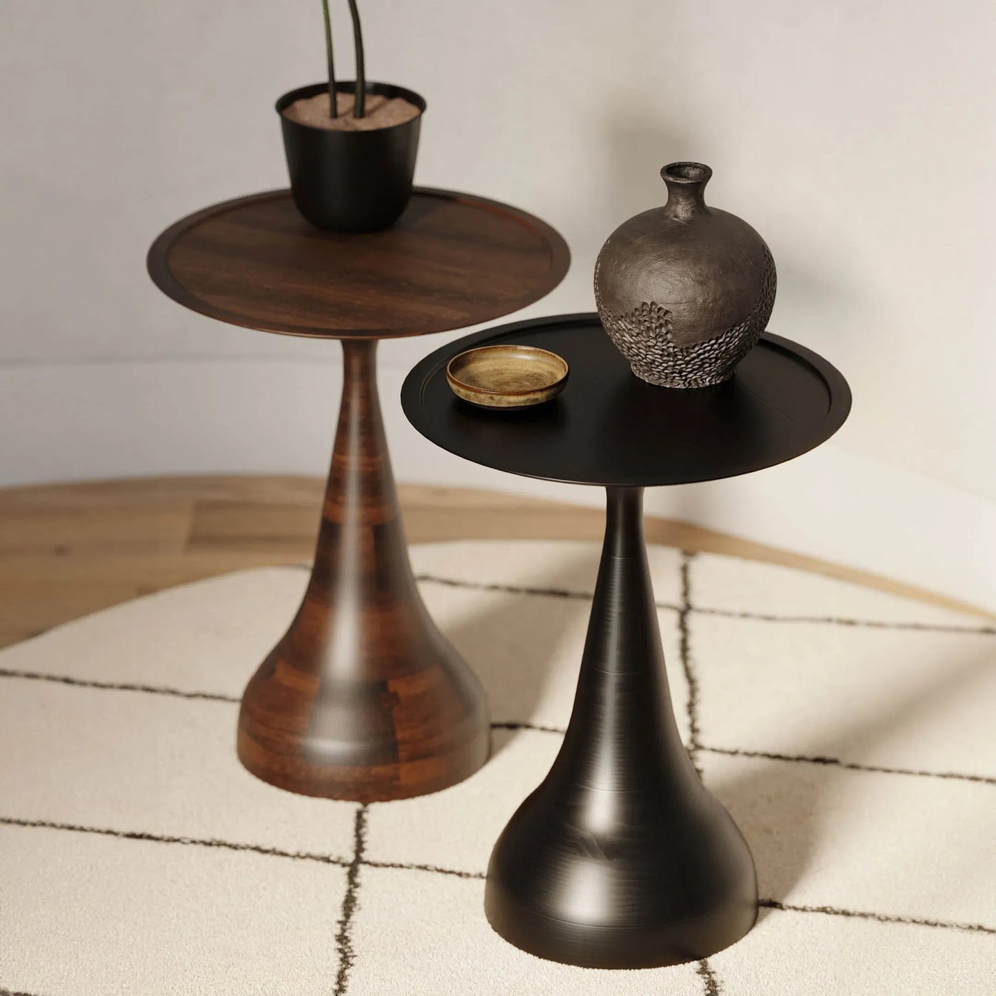 022 SI-2325095 | Lifestyle | Polina Side Table by LH Imports. Made from mango wood in a unique style.
