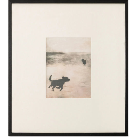 001 SI-2368363 | Primary Silo | Strand 2 Framed Print by Moe's Home Collection in multicolor. Made from paper, cardstock mat, glass, solid wood frame, mdf back panel in a coastal style.