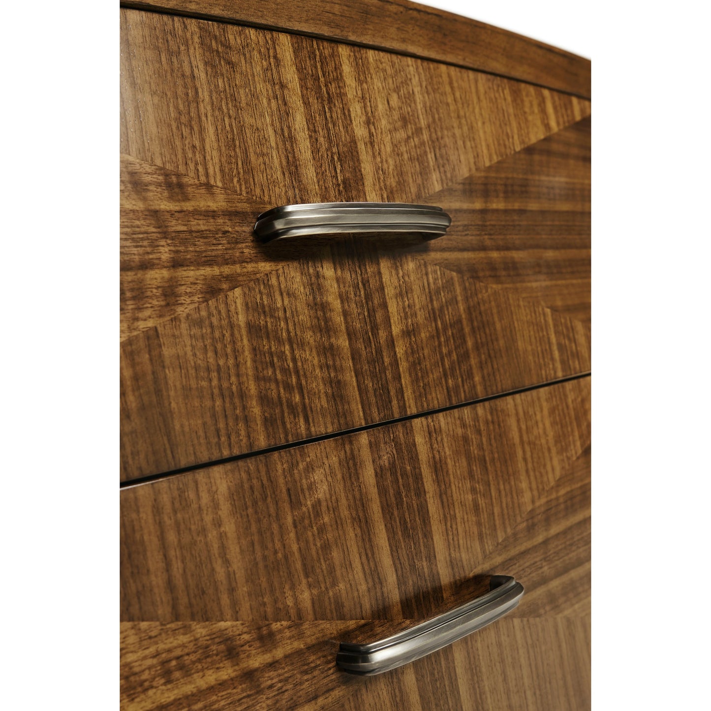 006 SI-1991097 | Additional Silo | Toulouse Bedside Chest by Jonathan Charles in walnut. Made from walnut quarter figured veneer in a modern style.