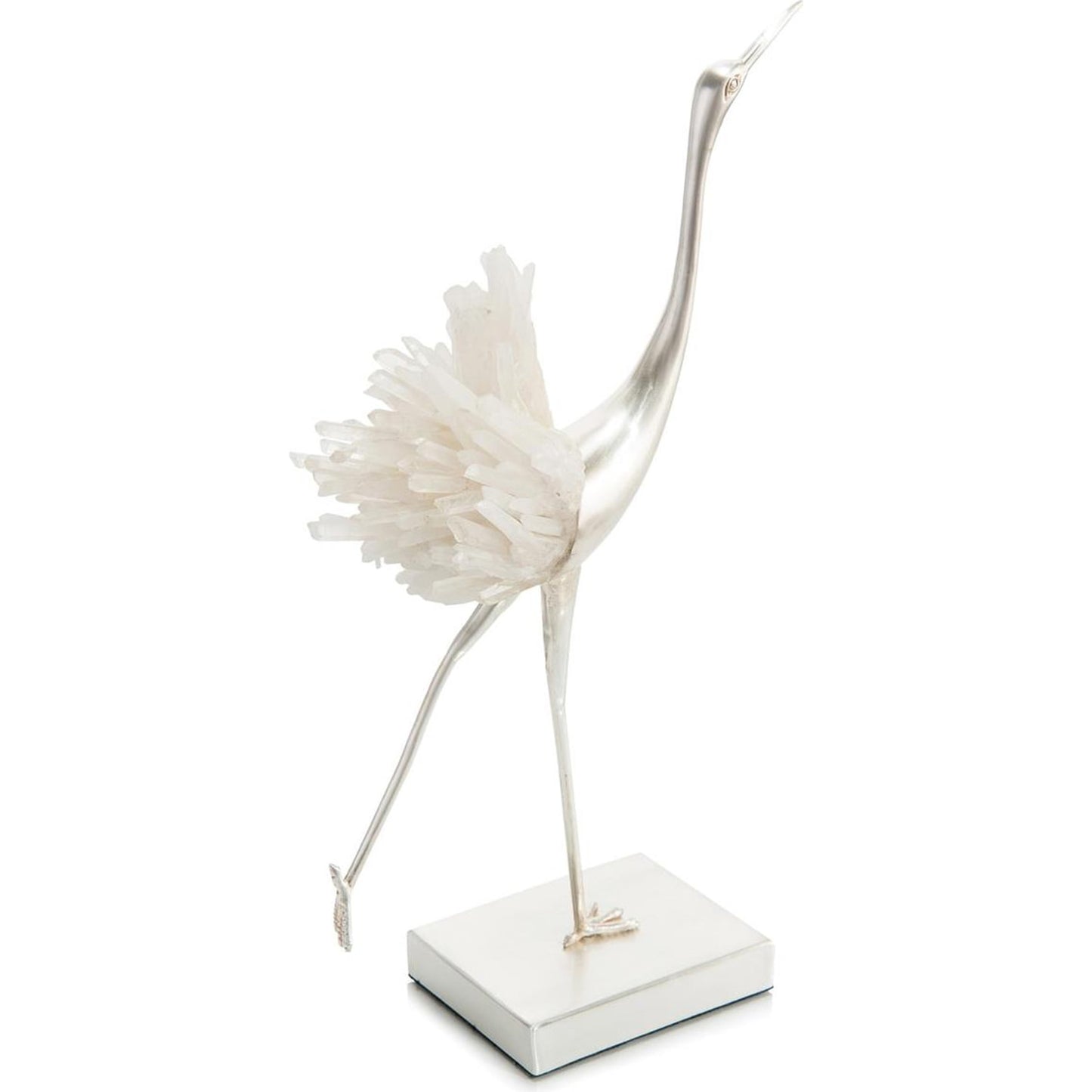 002 SR-865252 | Additional Silo | Quartz Egret Stretching by John-Richard in natural. Made from crystal in a coastal style.