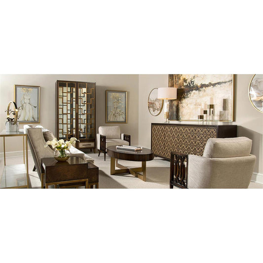 Antique Brass Tabletop Orchid by John-Richard in brass and antique brass. Made from brass in a transitional style.