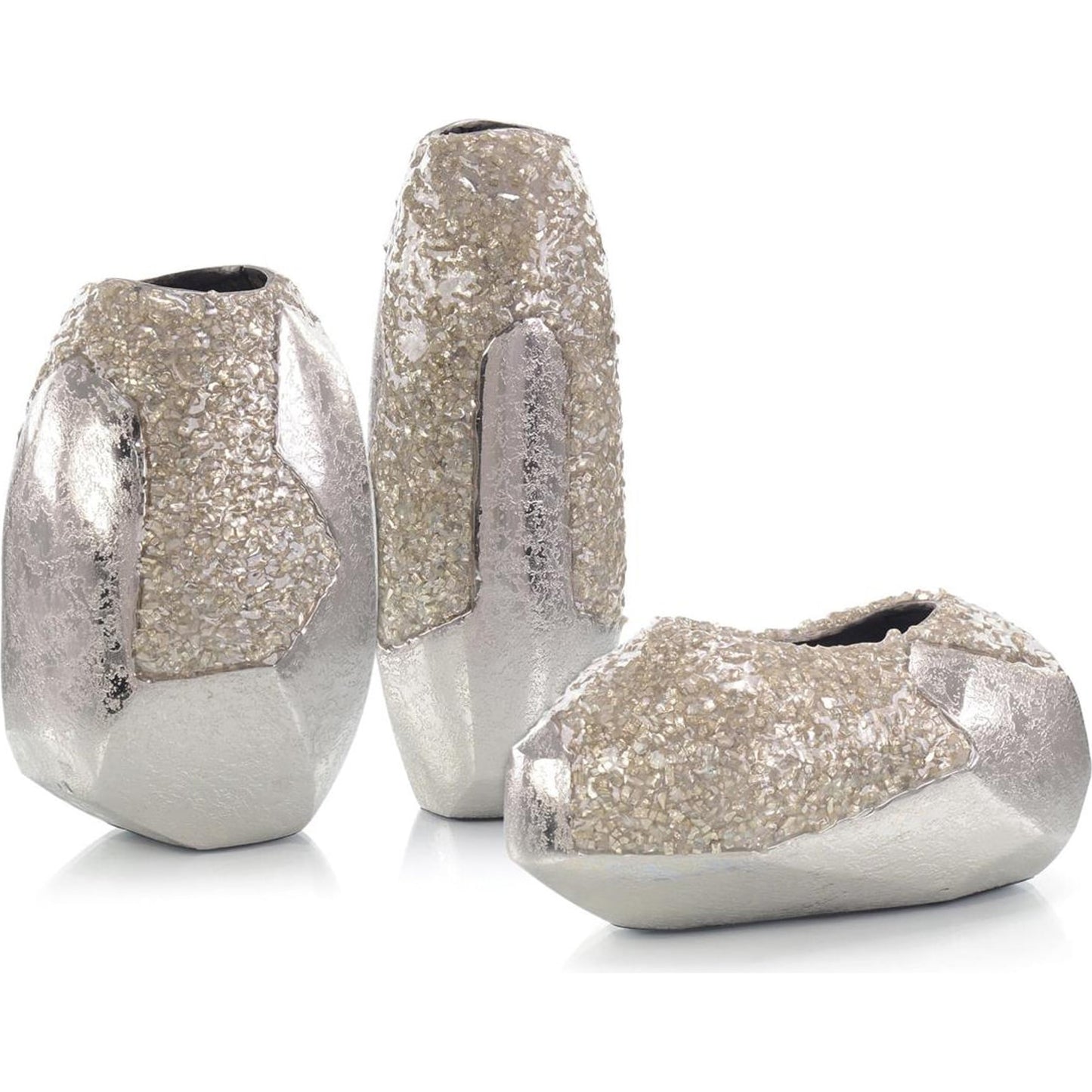 002 SR-864371 | Additional Silo | Irregular Outcroppings Vase II by John-Richard in natural. Made from glass in a modern style.