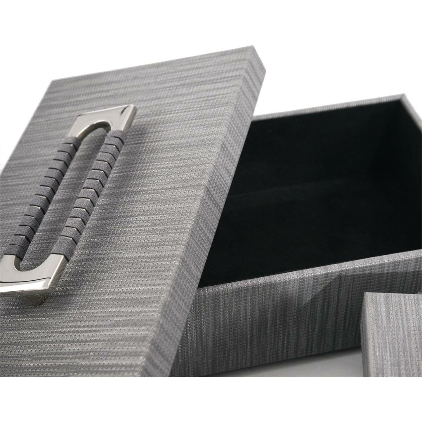 002 SR-865560 | Additional Silo | Confetti Leather Boxes by John-Richard in nickel. Made from leather, nickel in a transitional style.