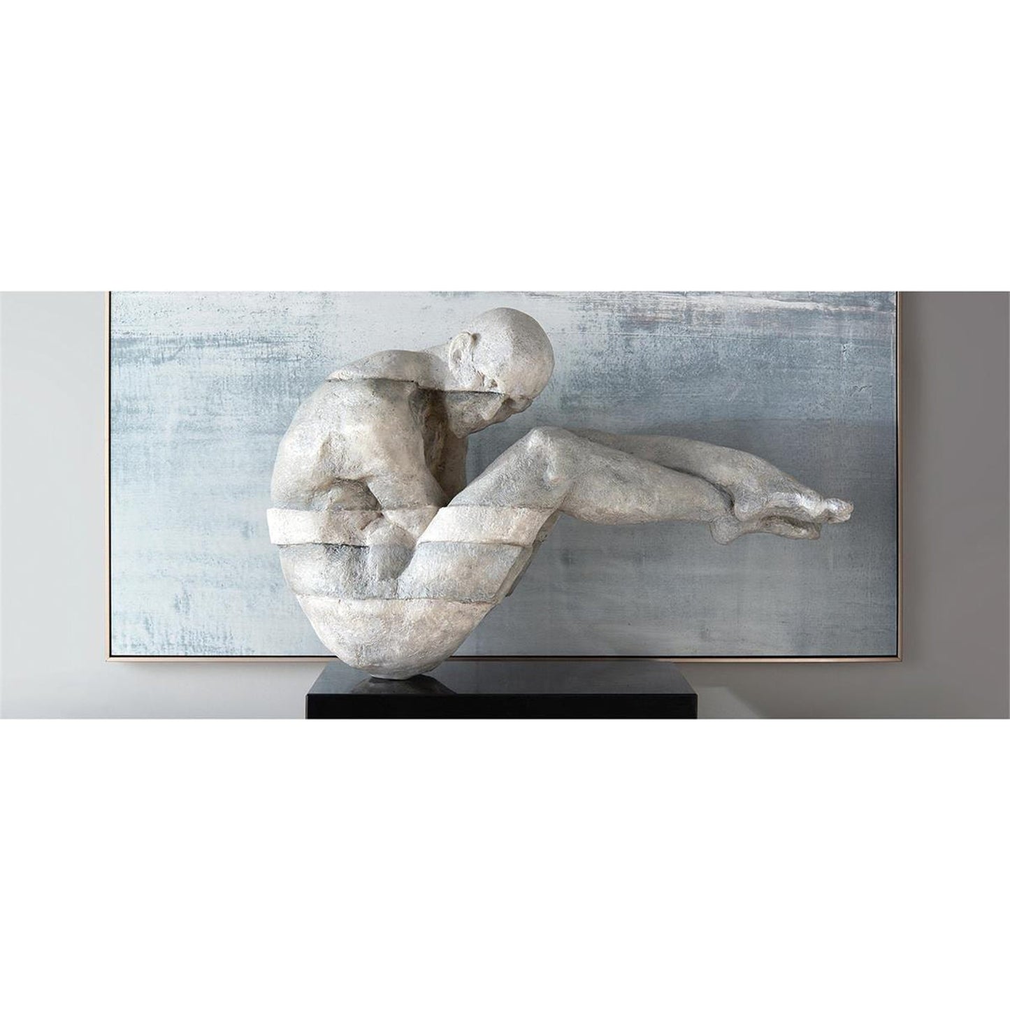 004 SR-864720 | Closeup | Man Cast in Time by John-Richard in black, gray. Made from stone in a eclectic & global style.