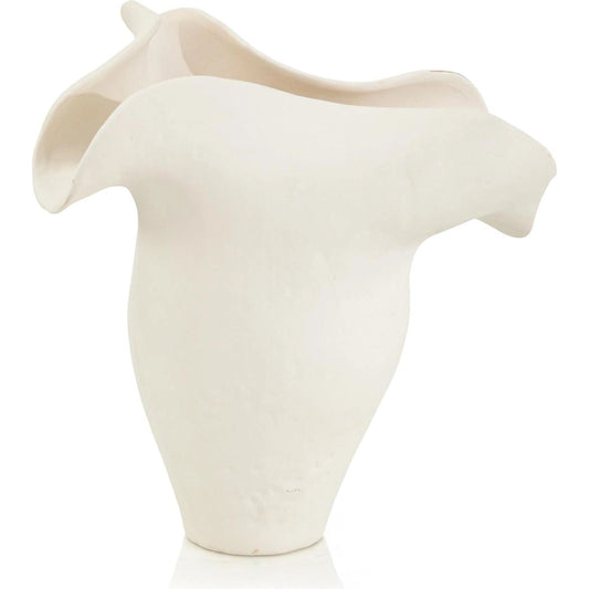 Chantilly Porcelain Vase II by John-Richard in matte white. Made from unique in a modern style.