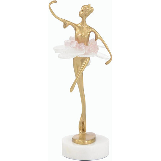 Selenite Ballet Sculpture on Marble Base III by John-Richard. Made from unique in a modern style.