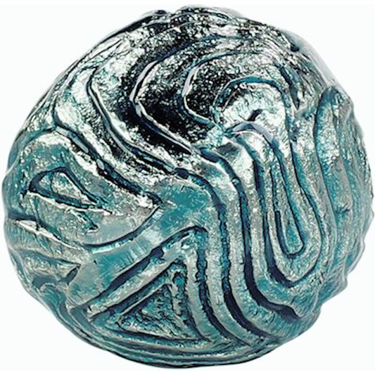 001 SI-2171791 | Primary Silo | Textural Orb, Turquoise by John-Richard in turquoise. Made from unique in a modern style.