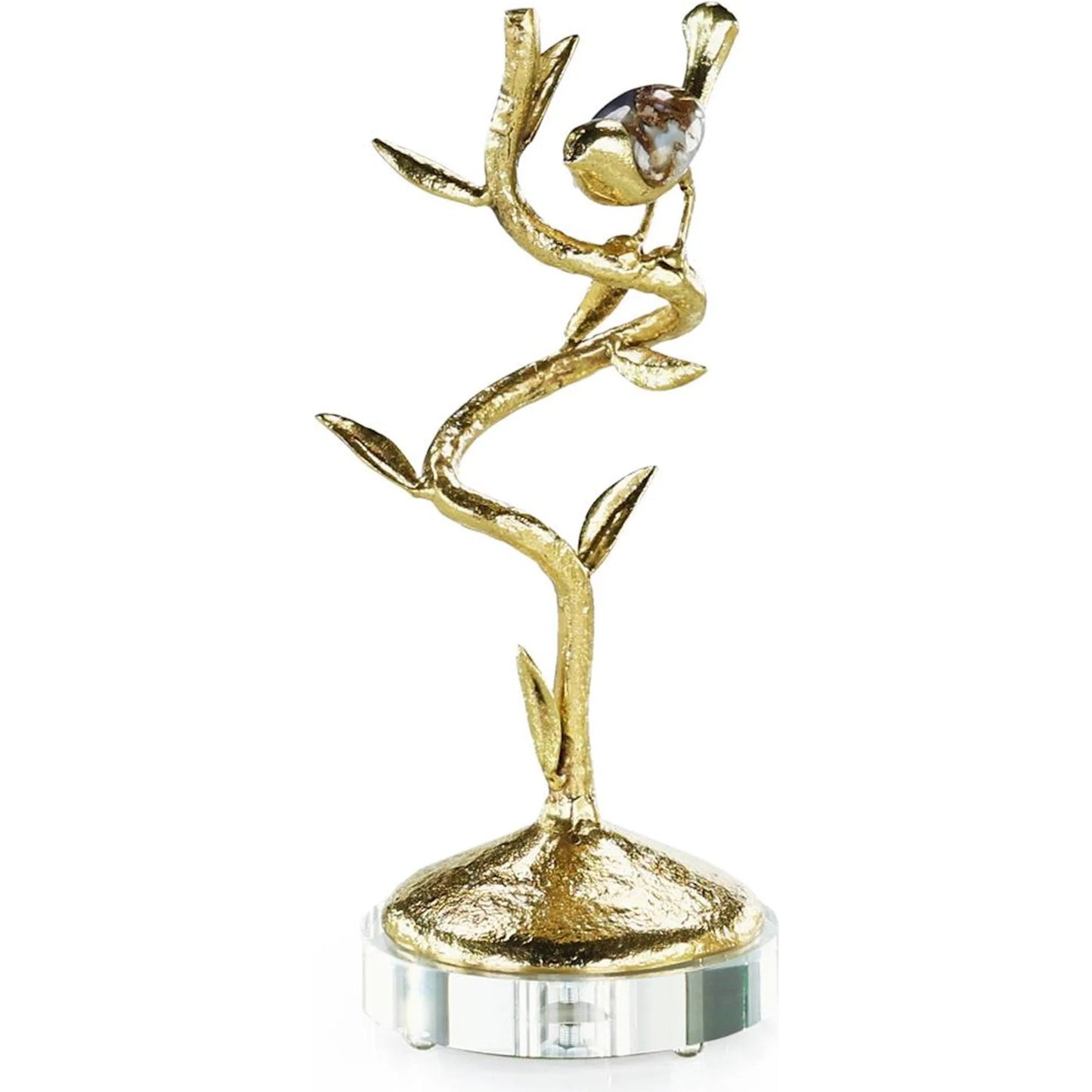 002 SI-2373633 | Additional Silo | Nested Stone Bird Sculpture I by John-Richard in polished brass. Made from unique in a modern style.