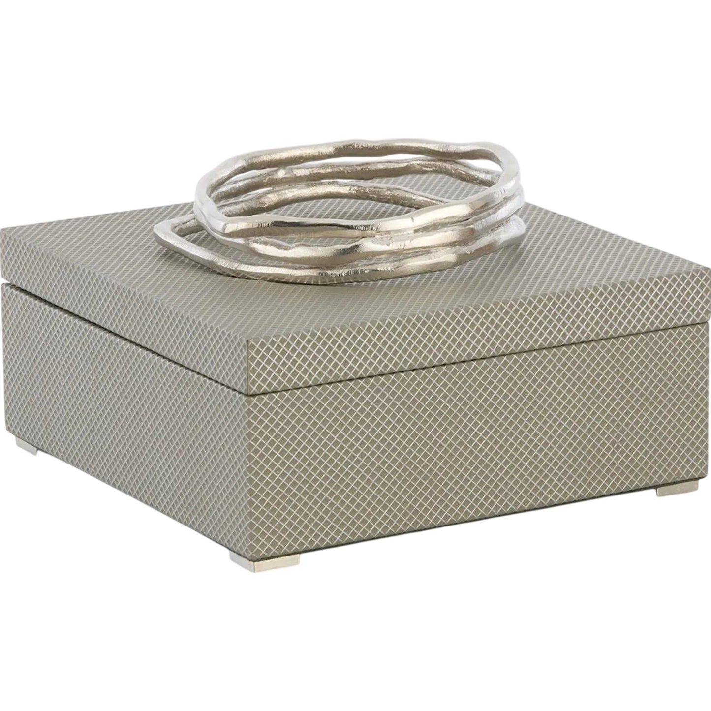 001 SI-2373862 | Primary Silo | Silver Coil Box by John-Richard in gray, nickel. Made from unique in a transitional style.