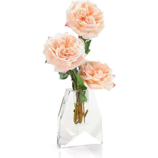 French Garden Rose by John-Richard in peach. Made from unique in a transitional style.