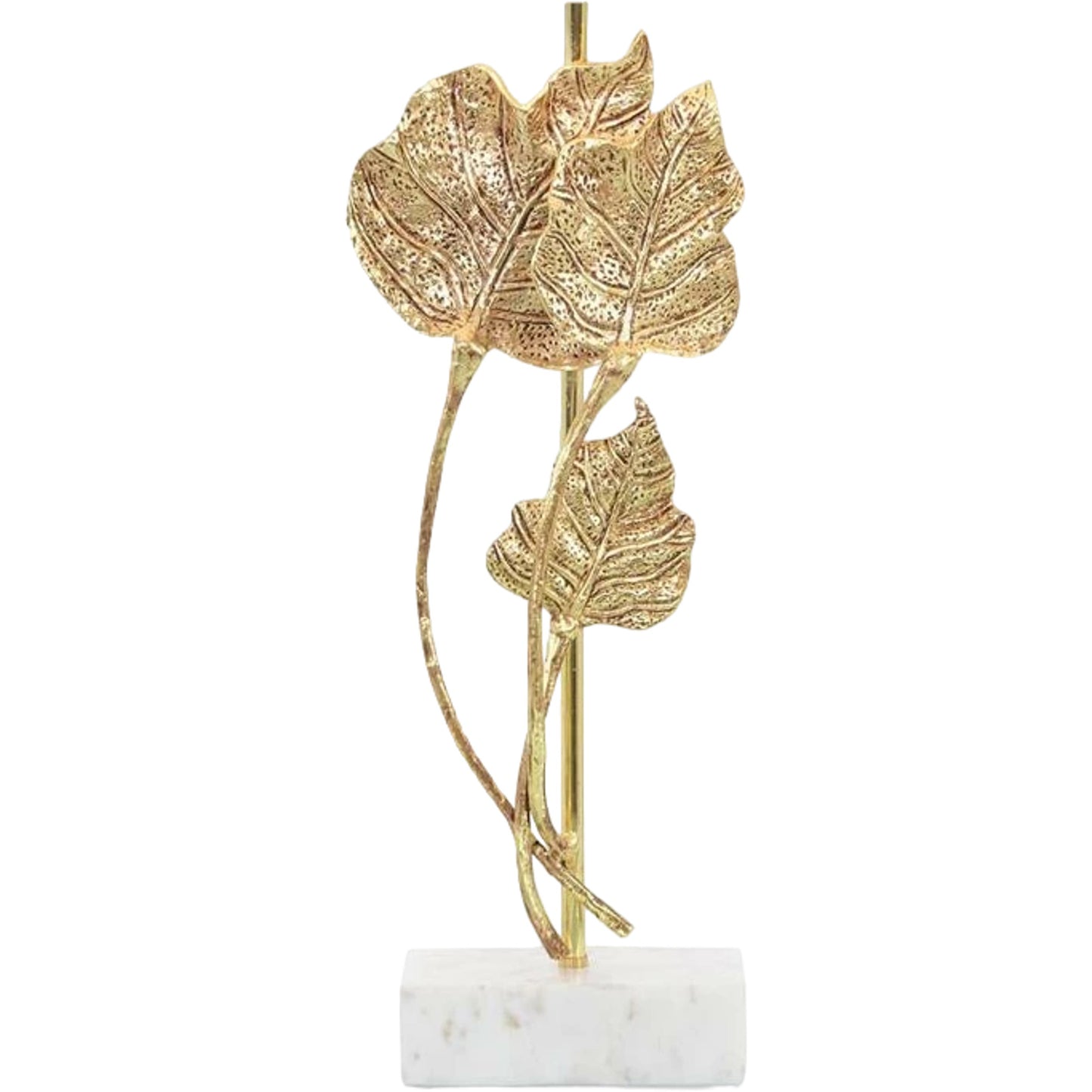 001 SI-1756729 | Additional Silo | Leaf Table Lamp by John-Richard in gold and antique gold. Made from brass in a transitional style.