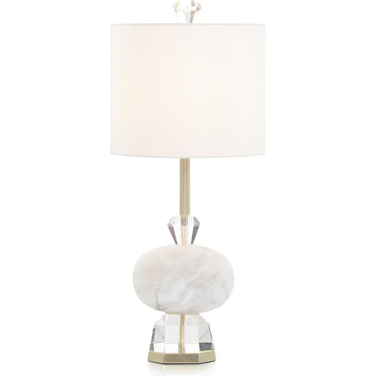 Parfum Table Lamp by John-Richard in alabaster. Made from unique in a transitional style.