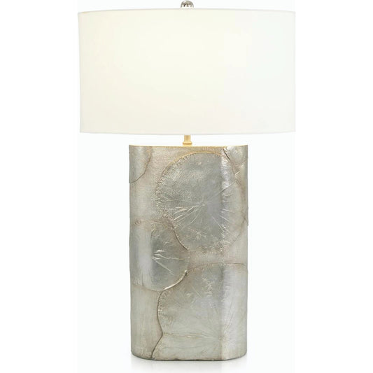 Silver Lotus Table Lamp by John-Richard. Made from unique in a modern style.