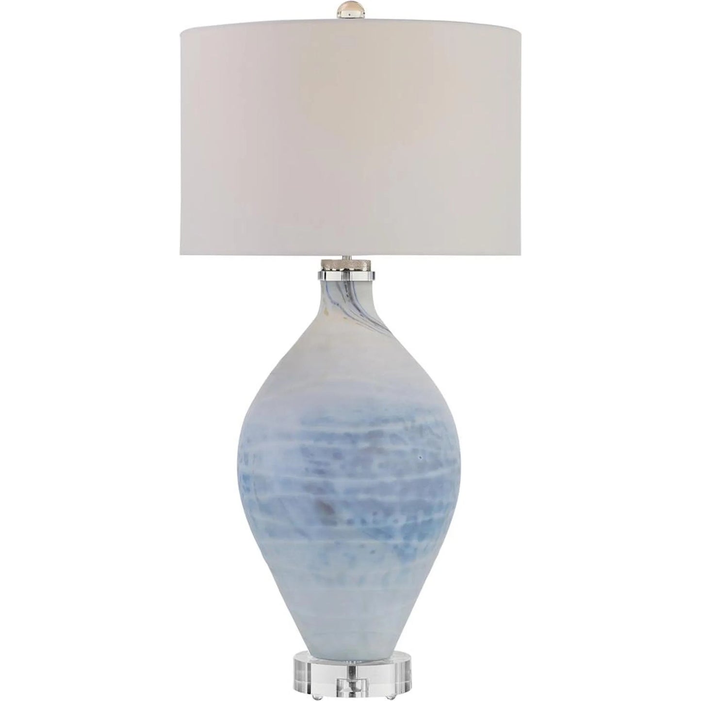000 SI-2374079 | Primary Silo | Varuna Table Lamp by John-Richard in blue, white. Made from unique in a transitional style.