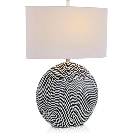 Illusion Table Lamp by John-Richard in nickel. Made from unique in a modern style.