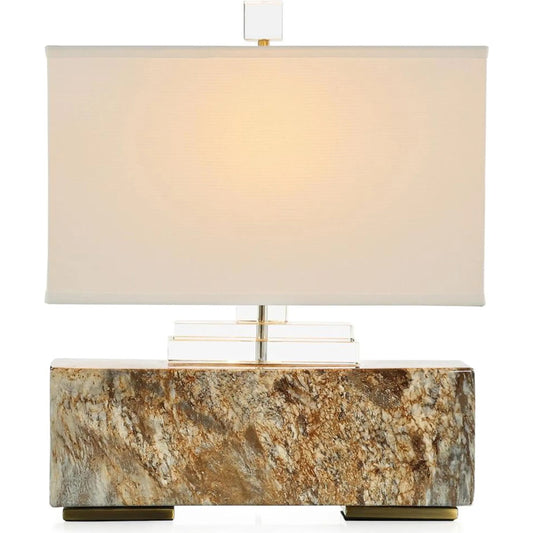 Slab Table Lamp by John-Richard in bronze, polished nickel. Made from unique in a modern style.