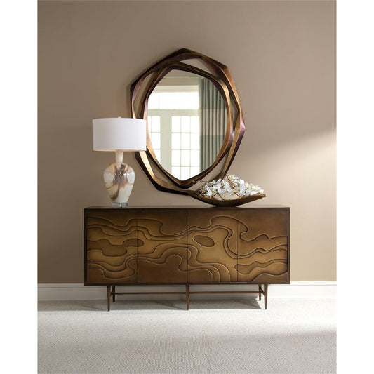 Havant Mirror by John-Richard in bronze, gold and dark bronze, gold. Made from mdf, beech solid in a modern style.
