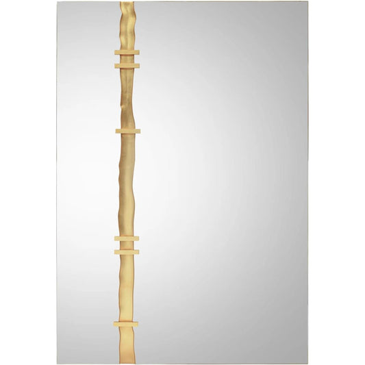 Riveting Mirror by John-Richard in gold. Made from unique in a modern style.