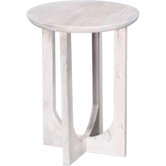 000 SI-2325096 | Primary Silo | Sasha Side Table by LH Imports in white and whitewash. Made from mango wood in a unique style.