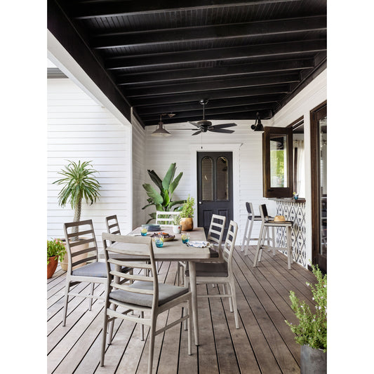 Delano Outdoor Bar Stool by Four Hands. Made from solid fsc®-certified teak, 100% polypropylene in a coastal style.
