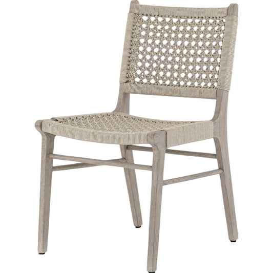 Delmar Outdoor Dining Chair by Four Hands. Made from solid fsc®-certified teak, 100% polypropylene in a cottage & farmhouse style.