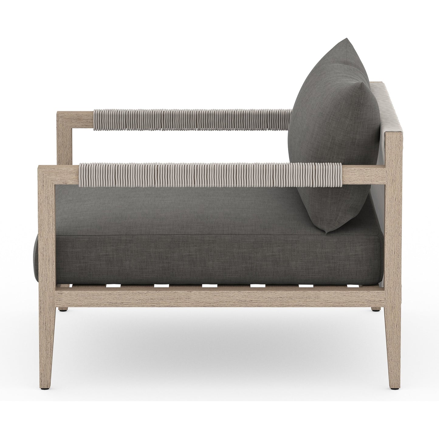 009 SR-712988 | Additional Silo | Sherwood Outdoor Chair, Washed Brown by Four Hands. Made from 100% olefin, solid fsc®-certified teak, 100% polypropylene in a coastal style.
