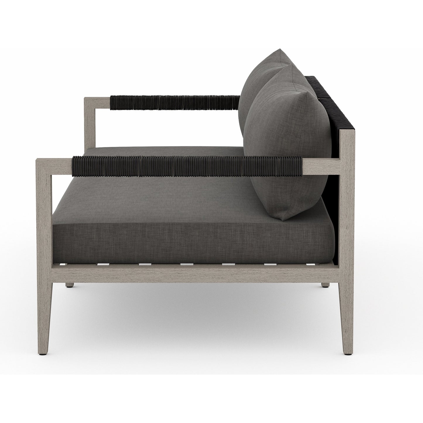 014 SR-712993 | Additional Silo | Sherwood Outdoor Sofa, Weathered Grey by Four Hands. Made from 100% olefin, solid fsc®-certified teak, 100% polypropylene in a coastal style.