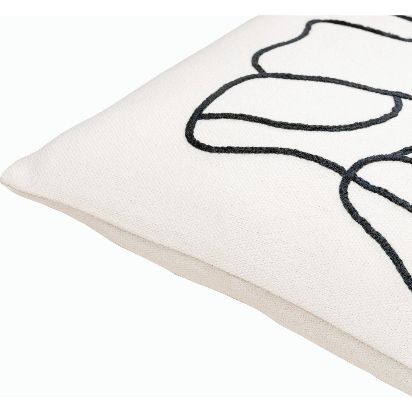 002 SI-1919946,SI-1919947,SI-1919948,SI-1919949 | Closeup | Jason Wu - 32150 by Surya in white, black. Made from front: 100% cotton, back: 100% cotton in a modern style.