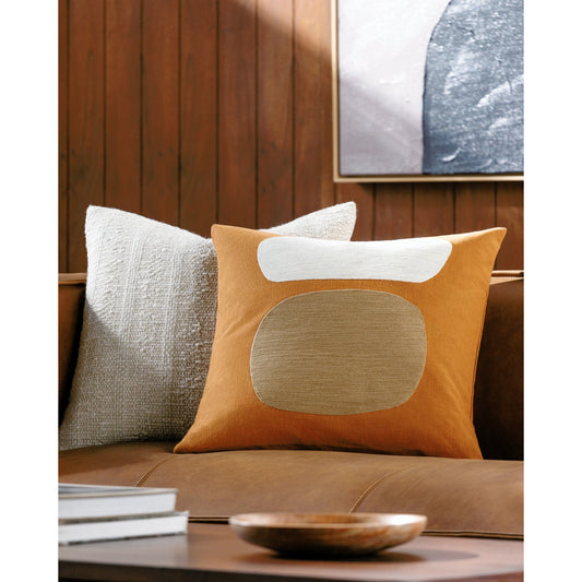 Jason Wu Accent Pillow - 537136 by Surya in camel, brown, off-white. Made from cotton in a modern style.