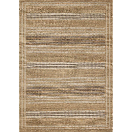 Judy JUD-03 Rug by Chris Loves Julia x Loloi in natural, dove. Made from 76% jute l 24% cotton in a unique style.