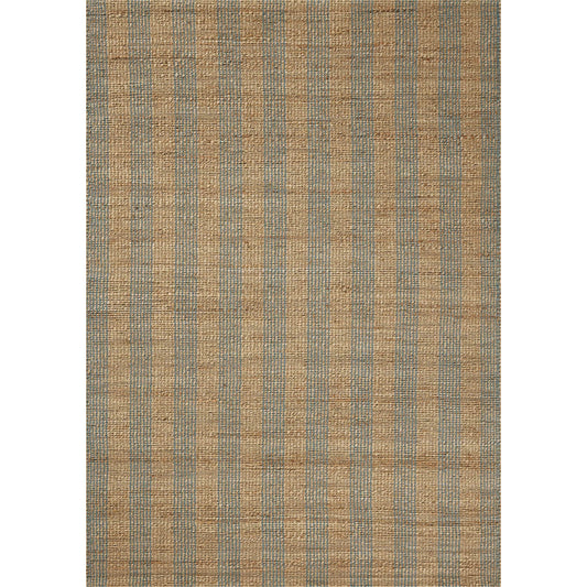 Judy JUD-04 Rug by Chris Loves Julia x Loloi in natural, sky. Made from 76% jute l 24% cotton in a unique style.